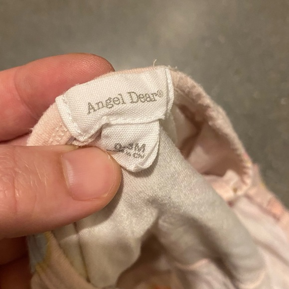 Angel Dear Girls 0-3 months Donut Zippered Footie Pajama Bamboo Pink Ruffle‎ - Picture 3 of 6